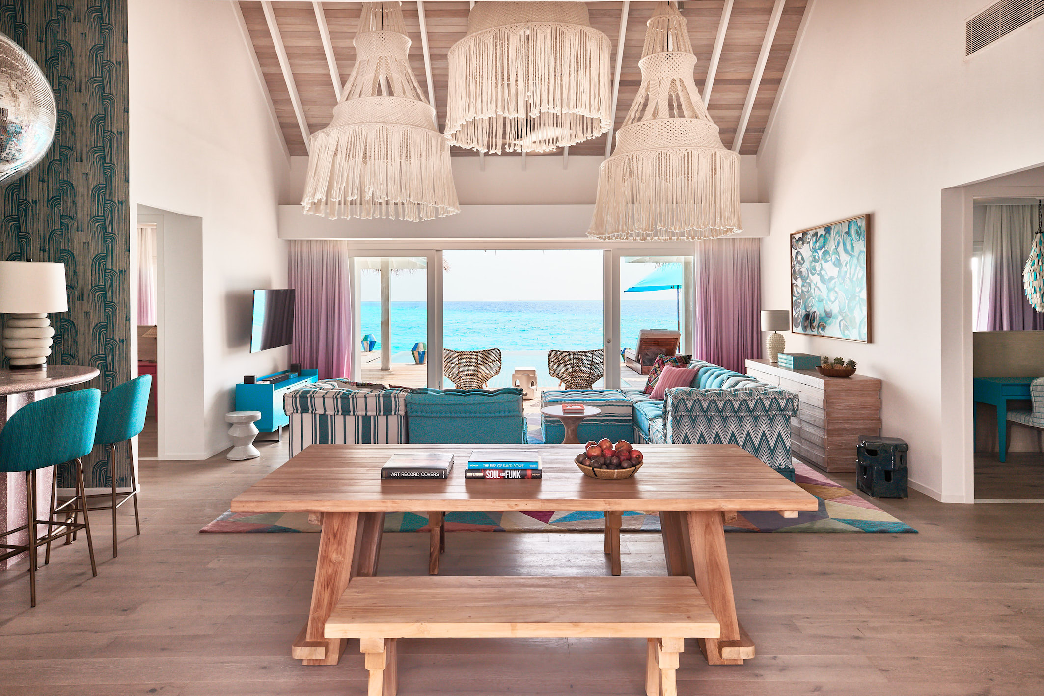 2103 Finolhu Maldives Two Bedroom Rockstar Villa Living Area with ocean view