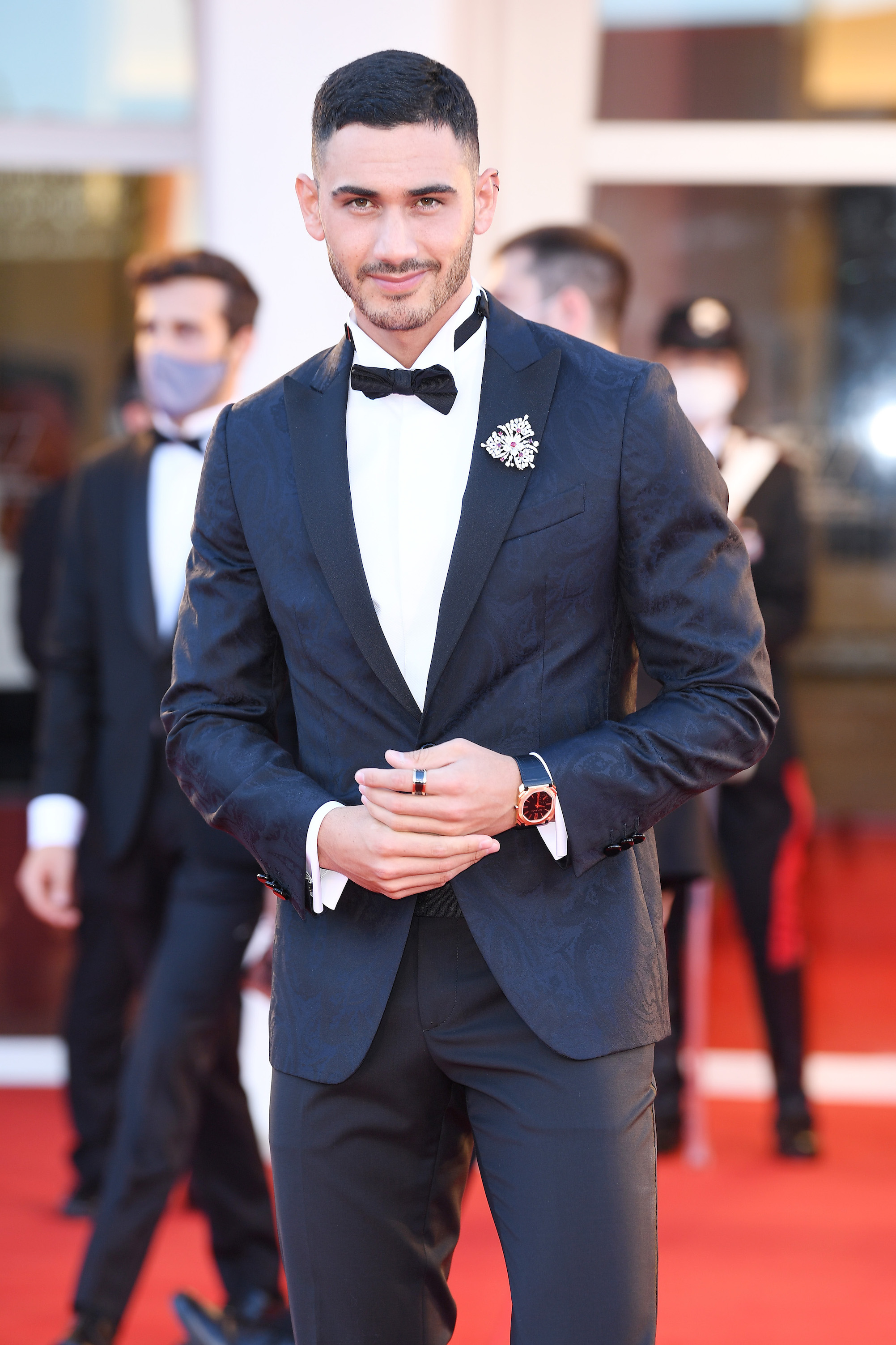 VENICE, ITALY - SEPTEMBER 02: Alejandro Speitzer walks the red carpet ahead of the Opening Ceremony and the "Lacci" red carpet during the 77th Venice Film Festival at  on September 02, 2020 in Venice, Italy. (Photo by Daniele Venturelli/WireImage,)