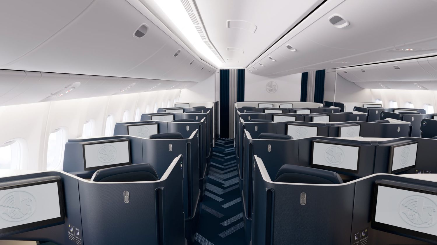 Air Frances new Boeing 777 flatbed business class 6