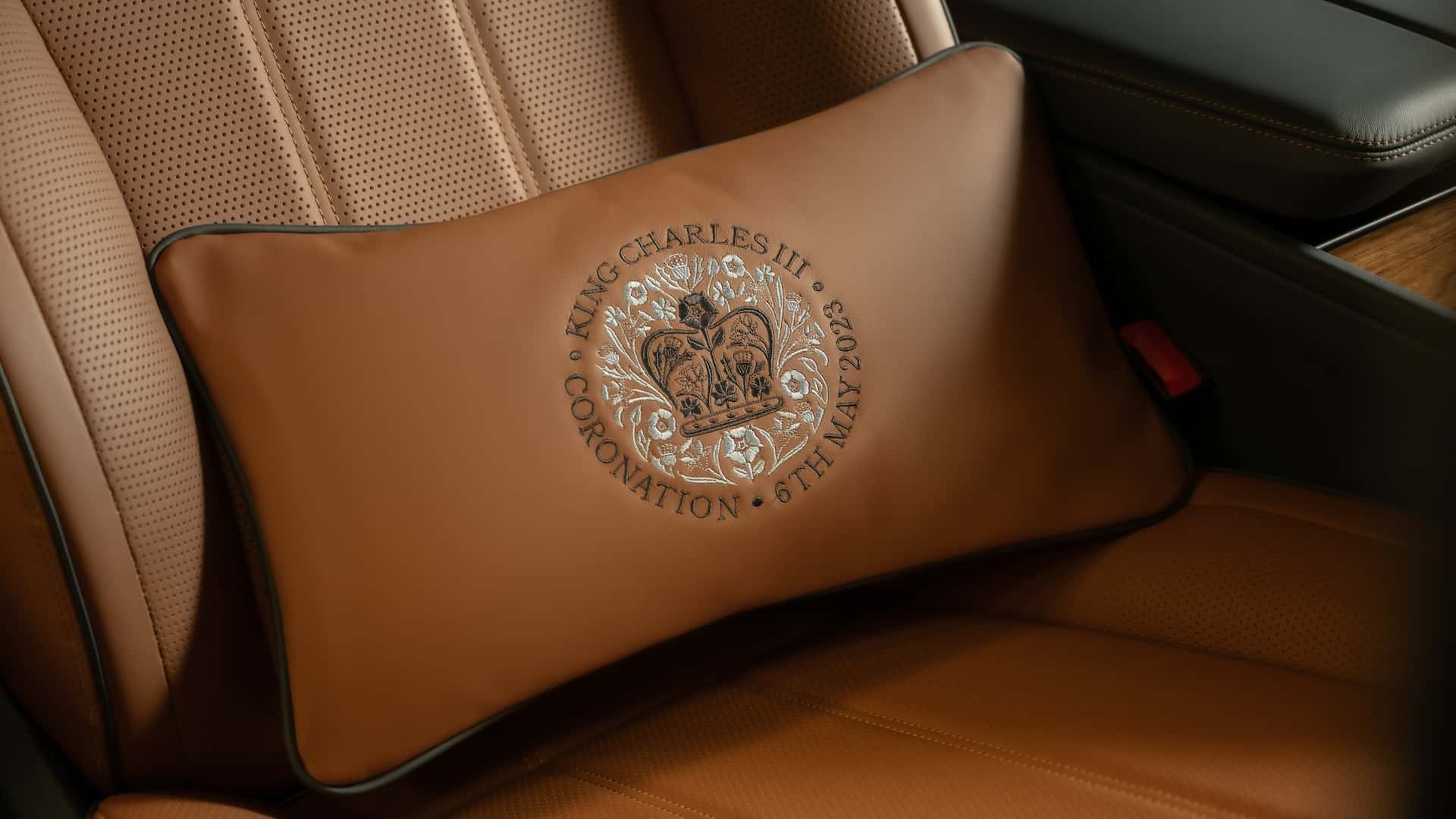 Bentley limited edition handcrafted car cushions King Charles III coronation 9
