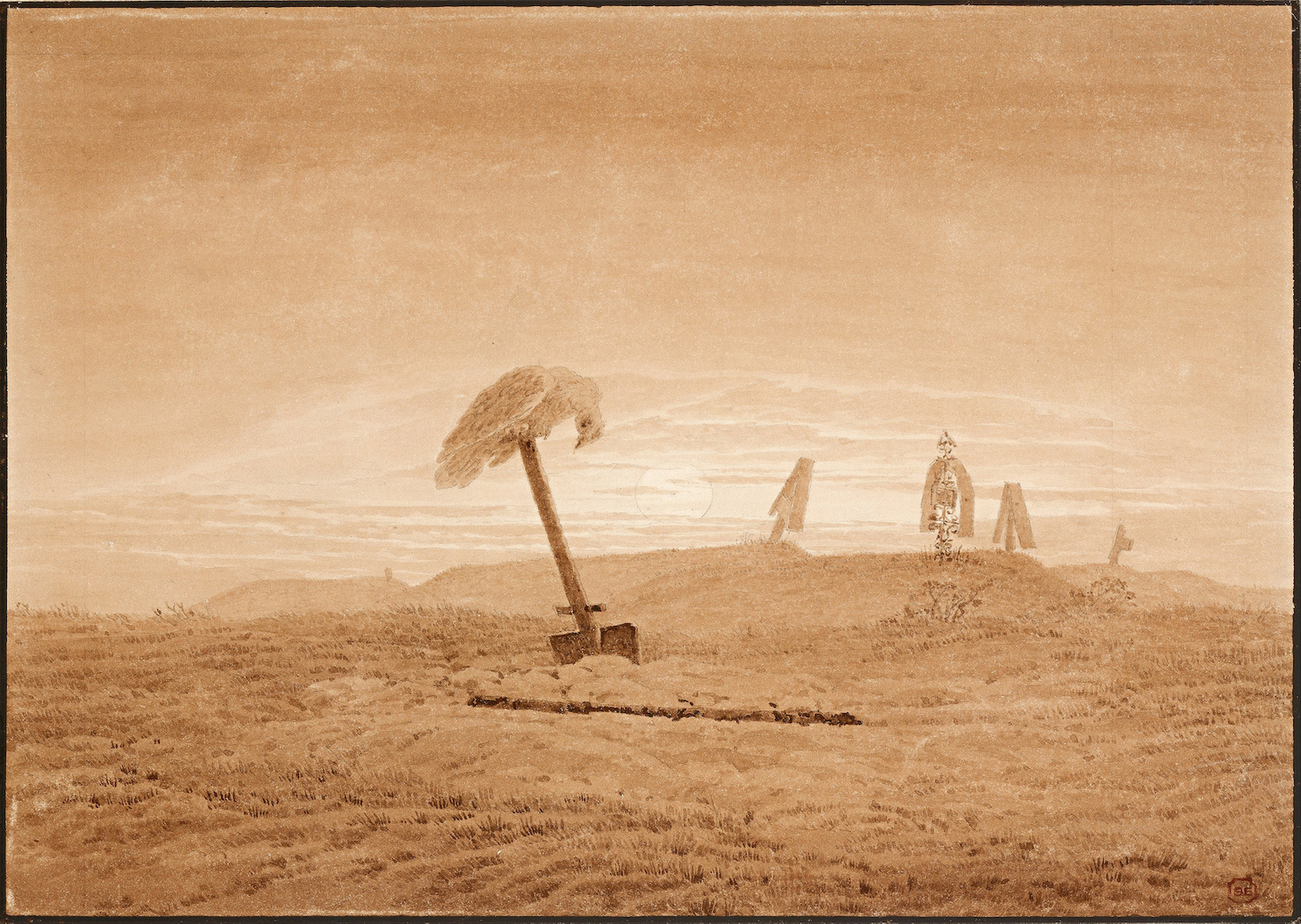 Caspar David Friedrich Landscape with Grave