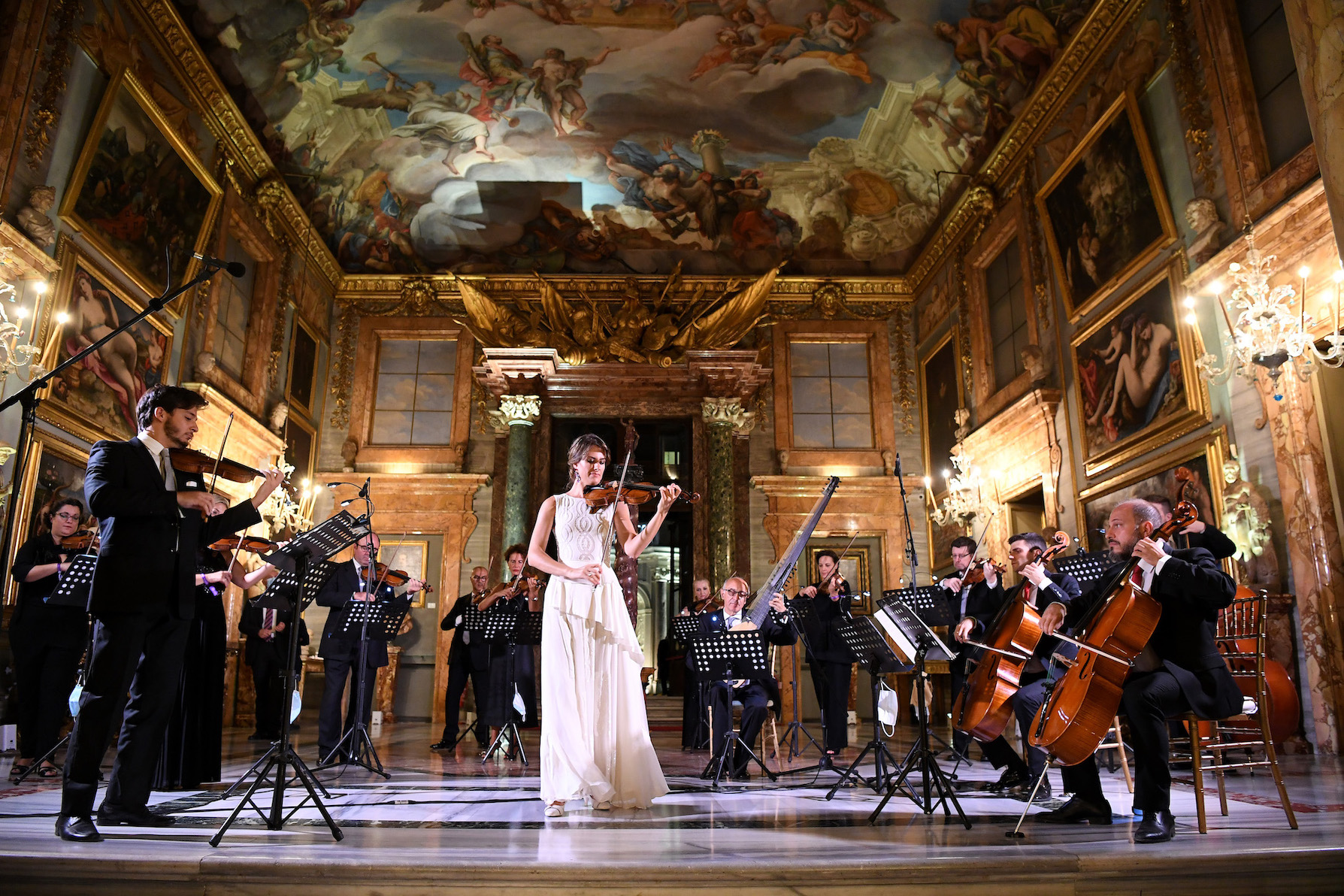 ROME, ITALY - SEPTEMBER 14: Francesca Dego performs during during Bulgari Barocco on September 14, 2020 in Rome, Italy. (Photo by Daniele Venturelli/Getty Images for Bulgari)