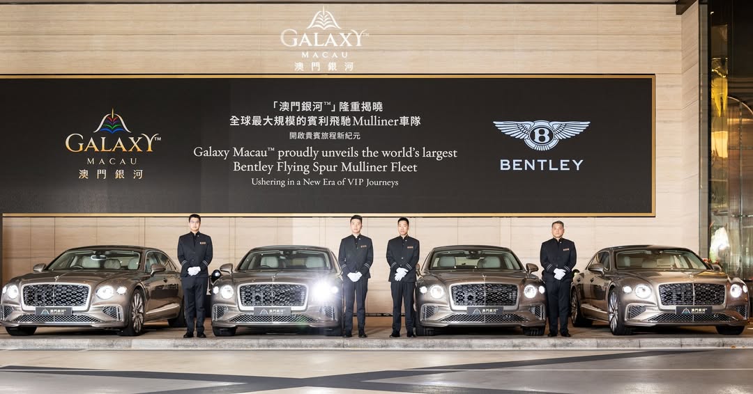 Galaxy Macau ushers in a new era of ultra luxury hospitality with The Galaxy Collection of Bentley Flying Spurs Galaxy Macau proudly unveils The Galaxy Collection of Bentley Flying Spurs the worlds largest bespoke Flying копия 3