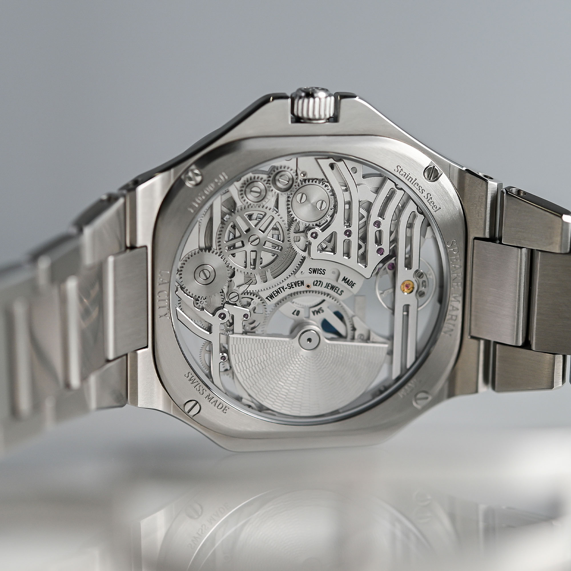 Speake Marin Ripples Skeleton review ulra thin high frequency luxury sports watch integrated bracelet 7