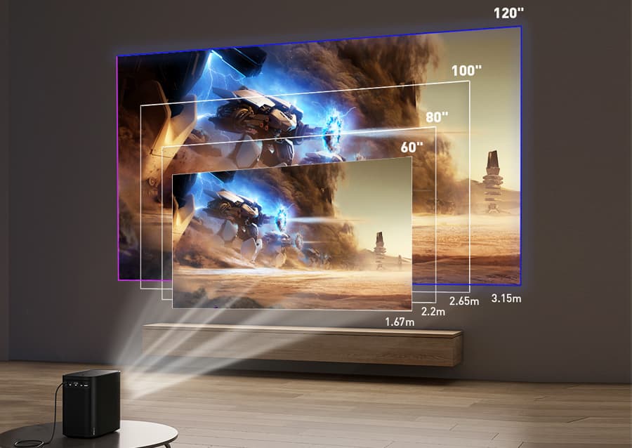 emotn n1 1080p netflix projector screen size