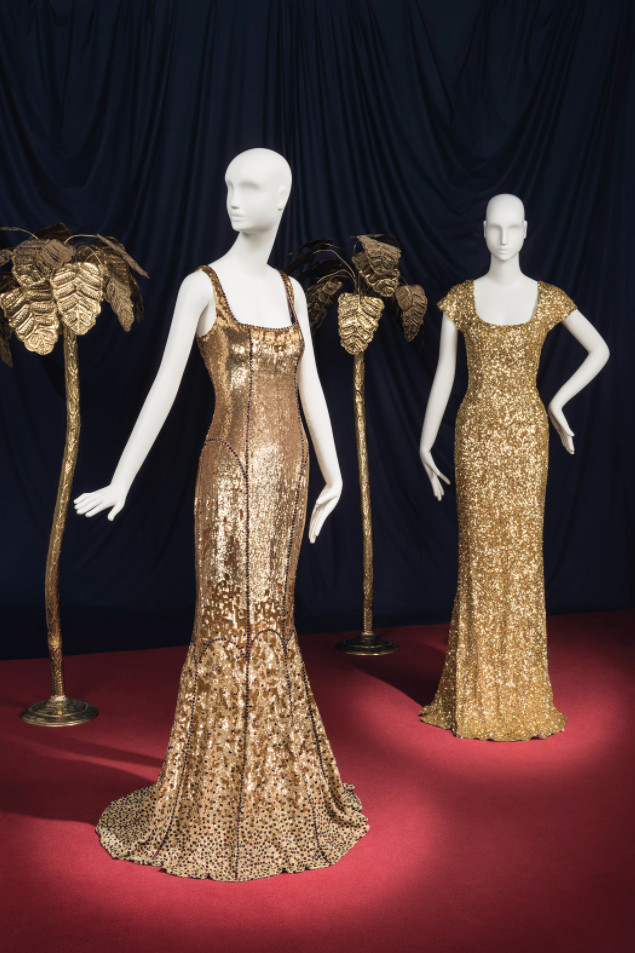 gold sequined gowns worn by l wren scott
