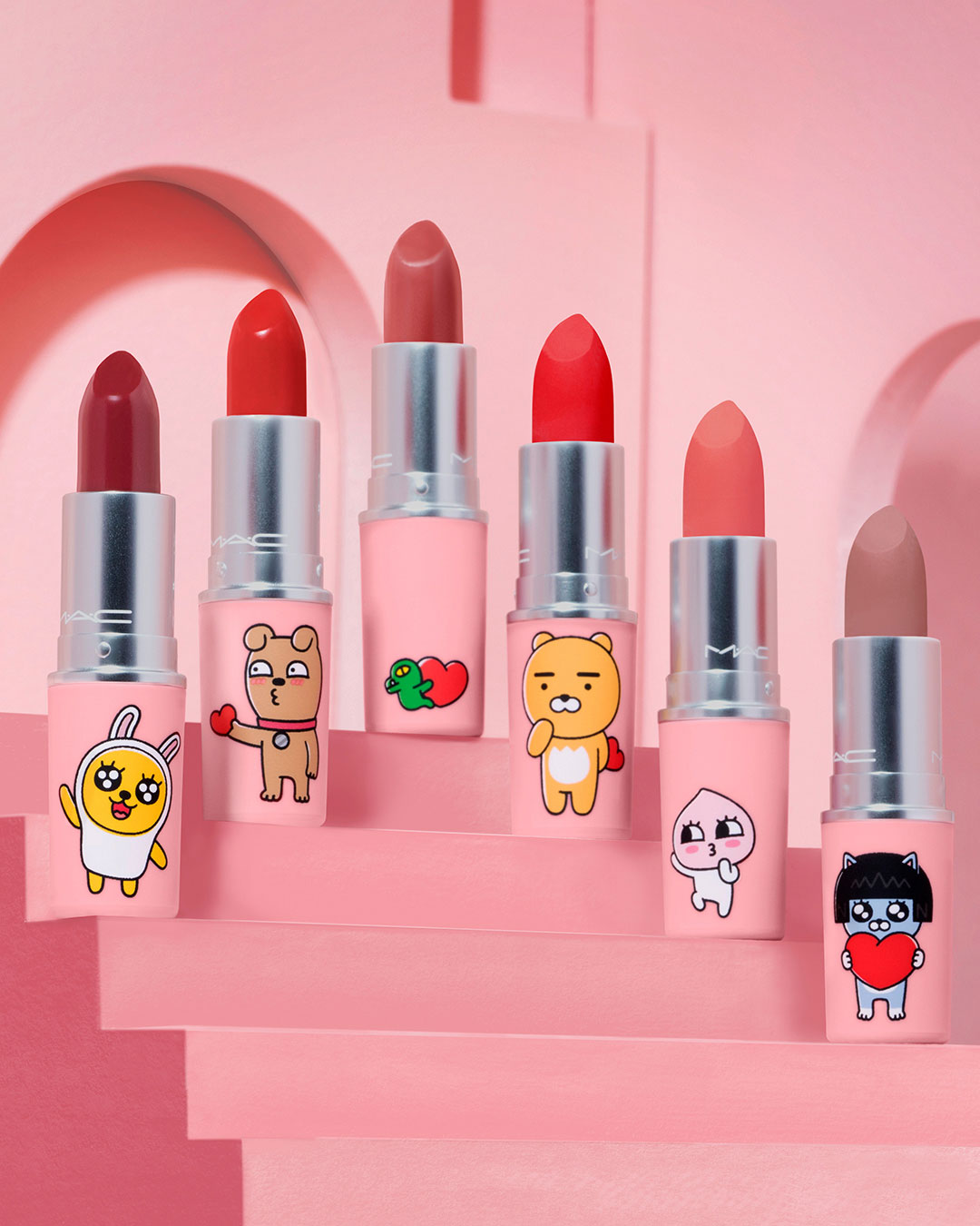 kakao friends mac cosmetics lipstick collaboration 2