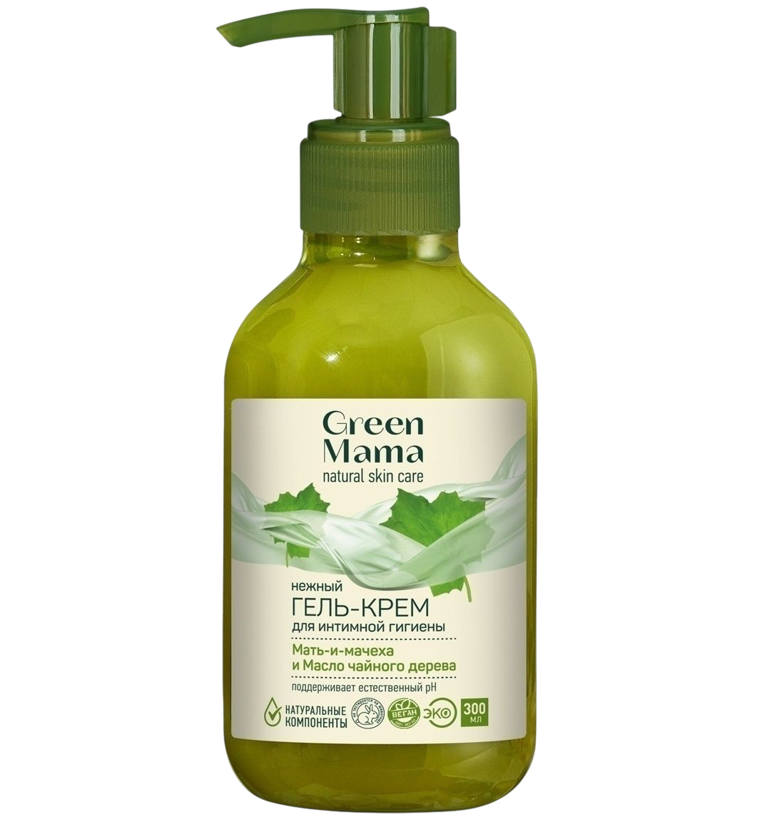 гель крем для интимной гигиены Мать и Мачеха и масло чайного дерева Green Mama